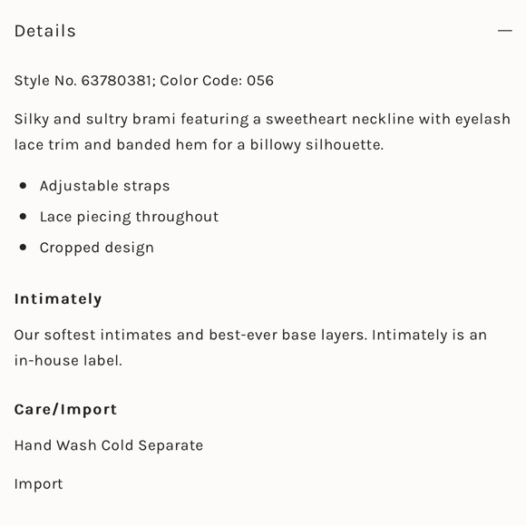 NWT Free People Night Out Blouson Brami Slip Cami Crop Top - Picture 6 of 6